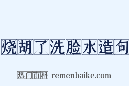 烧胡了洗脸水造句是什么意思的图片